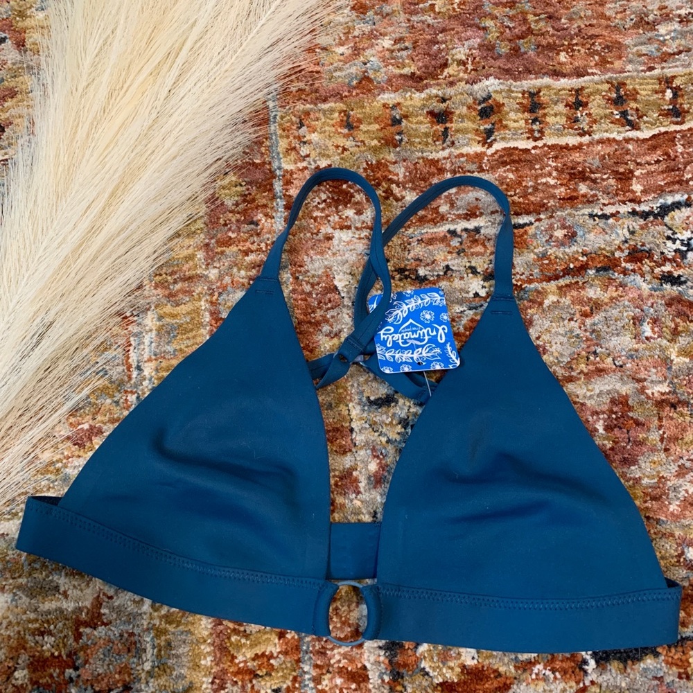 Free People Oh Scuba Bralette Midnight Cowboy XS - Picture 1 of 8